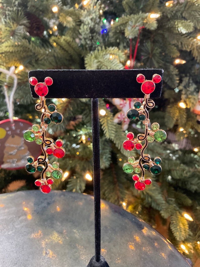 Disney Baublebar Mickey Mouse Christmas Light Earrings Etsy