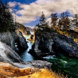 Natural Bridges Oregon Coast Photography: Samuel H Boardman Canvas Art