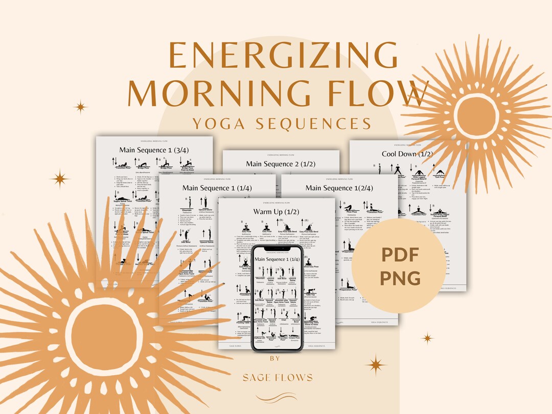 Energizing Morning Yoga Flow Sequence | Kapalbhati Breathwork | PDF PNG ...