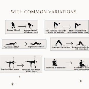 Twisted Vinyasa Flow Yoga-Schritte, druckbare Yoga-Klasse, enthält Hinweise, Atem Anleitung, Sanskrit-Namen, digitaler Download Yoga-Leitfaden Bild 7