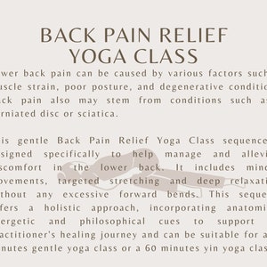 Back pain relief yoga