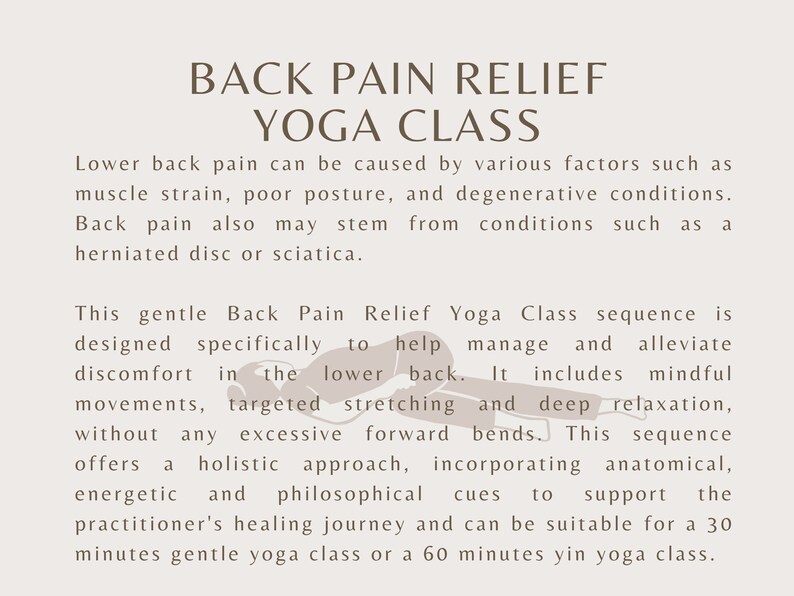 Back pain relief yoga