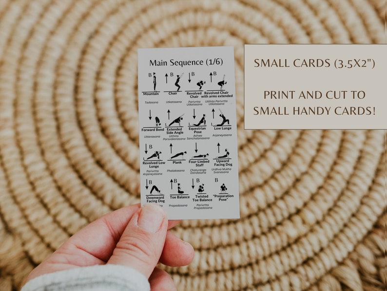 Twisted vinyasa yoga cards