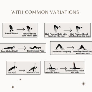 Easy Morning Flow Yoga-Schritte, Ganzkörper Yoga Klasse, mit Hinweisen, Atemanleitungen, Sanskrit Namen, digitaler Download Yoga Anleitung Bild 7
