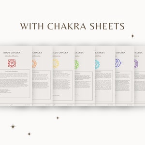 Chakra Yoga Poses Poster, schwarz goldfarbene Chakren mit Hatha und modernen Asanas, mit Sanskrit Namen und Chakra Anleitung, digitaler Download Bild 8