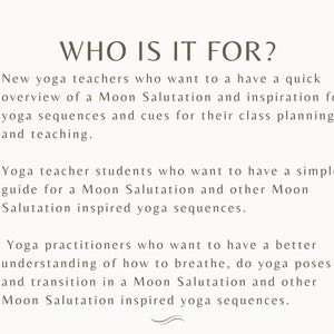 Moon Salutation Flow Yoga Sequences, ready made yoga class, with cues, breathing guidance, Sanskrit names, printable PDF PNG files zdjęcie 10