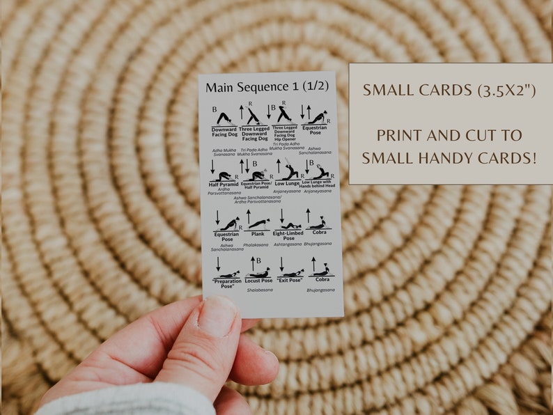 Morning yoga flow cards