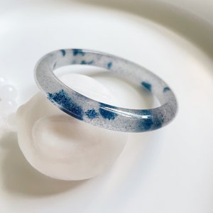 59.4mm Natural K2 Azurite Granite Bangle, Raindrop Azurite, K212