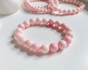 Natural Pink Queen Conch Shell Bracelet