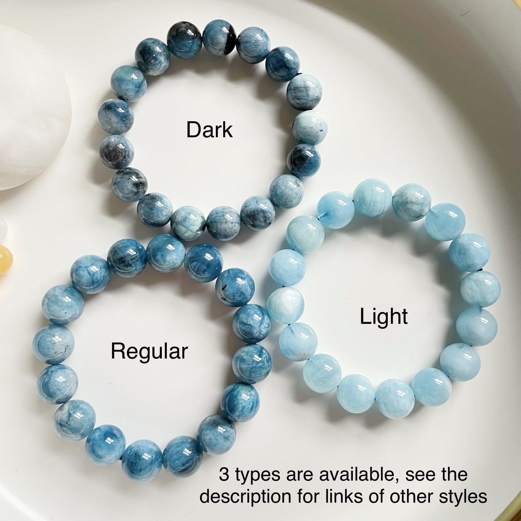 AAA Natural Aquamarine Crystal Bracelet (darker), Energy