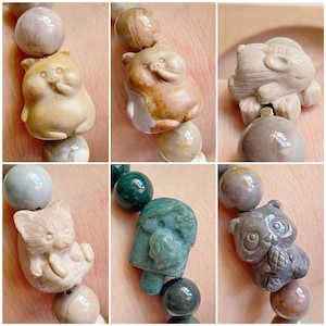 Meticulously Sculpted Natural Alashan Agate Bracelets (Default fit 6.5-7inch, Size Customization Available)