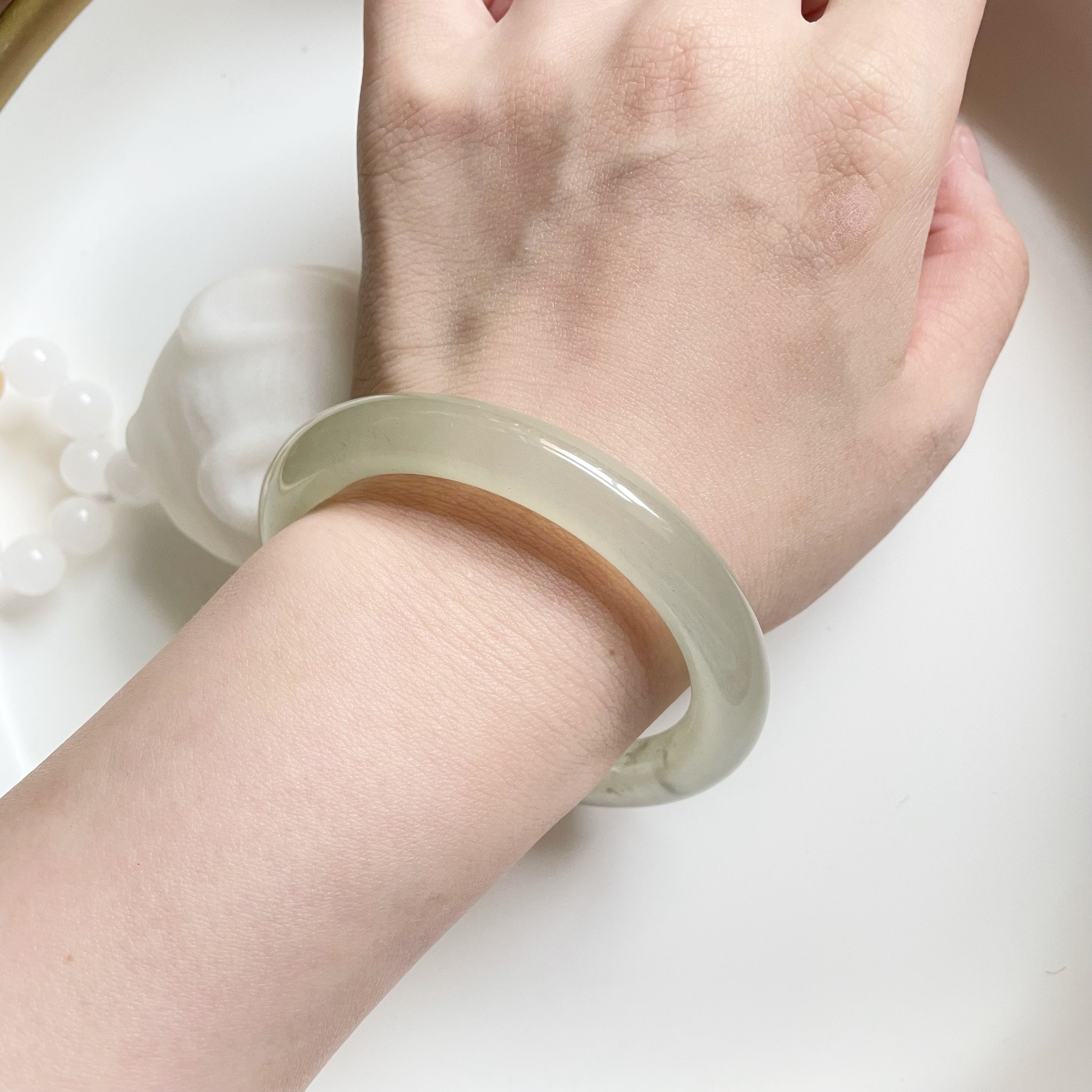 58.1mm Natural Serpentine Bangle (xiuyu), 58.14x10mm, XY20 - Etsy