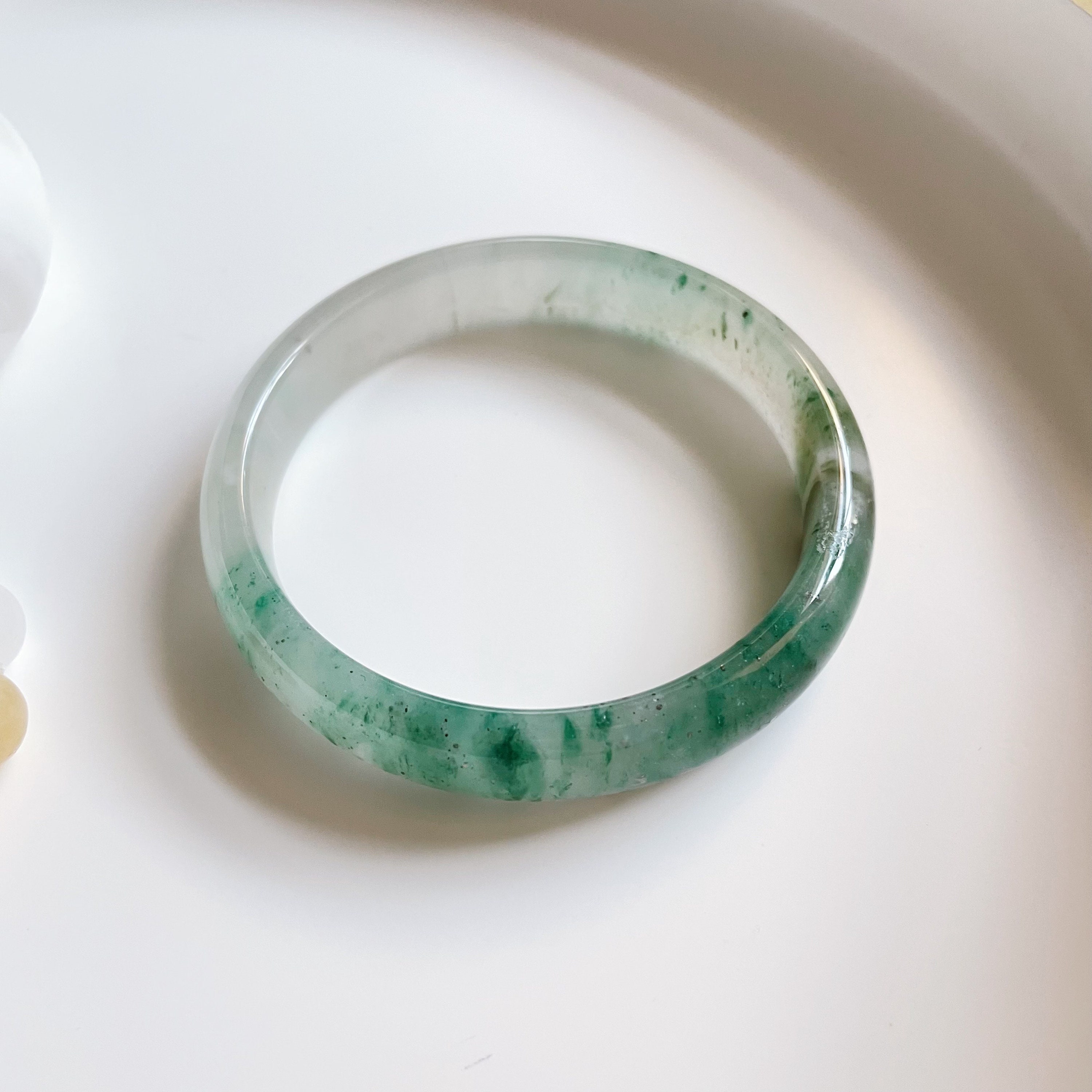 Eragem 14k Multi Colored Jade Bracelet Women Jade Bangle Bracelet