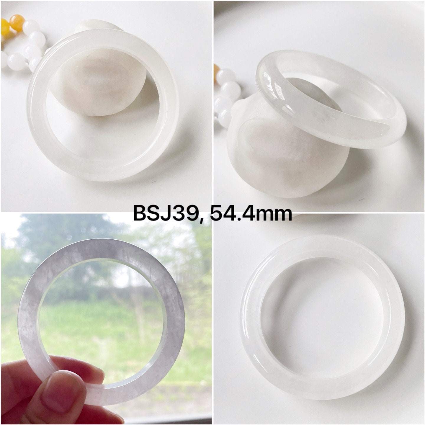 54-55mm AA Natural White Crystal/quartz Bangle, Rock-crystal 54-55mm AA Natural White Crystal/quartz Bangle, Rock-crystal