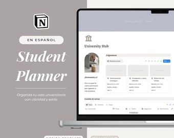 Student Planner on Notion | All-in-One Academic Planner | College Organization, Assignments, Notes, and Progress