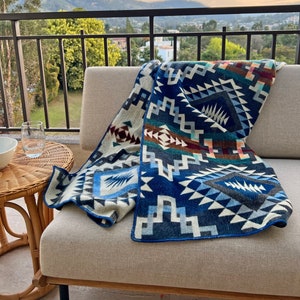 Softest Artisanal Alpaca Wool Blanket/Throw Fair Trade Made in Ecuador URQU Collection image 2