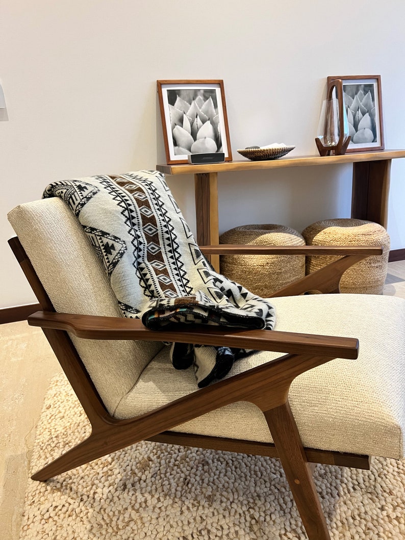 Zachtste artisanale alpacawol deken / plaid Fair Trade Gemaakt in Ecuador URQU Collectie afbeelding 3