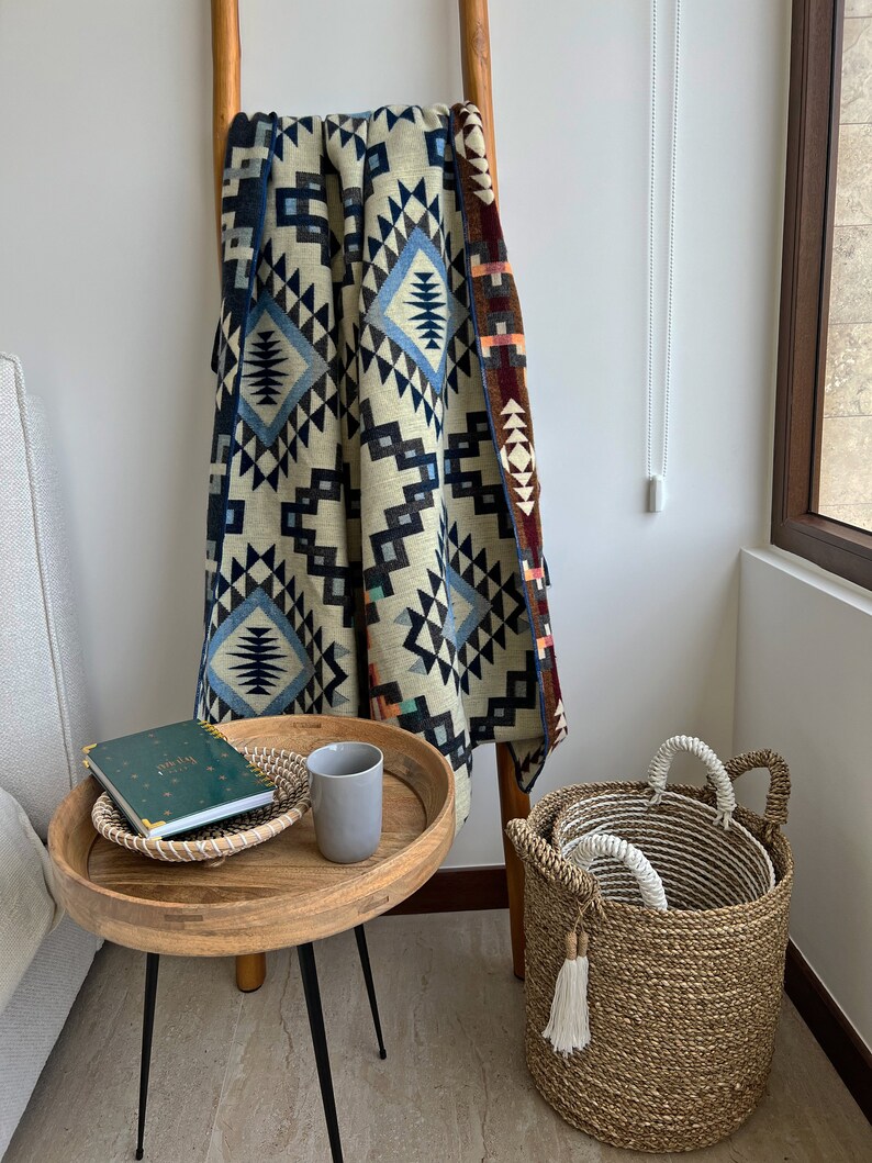 Softest Artisanal Alpaca Wool Blanket/Throw Fair Trade Made in Ecuador URQU Collection image 8