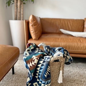 Softest Artisanal Alpaca Wool Blanket/Throw Fair Trade Made in Ecuador URQU Collection image 5