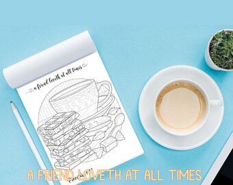 Bible Coloring Page | Verse | Adult | A Friend Loveth At All Times