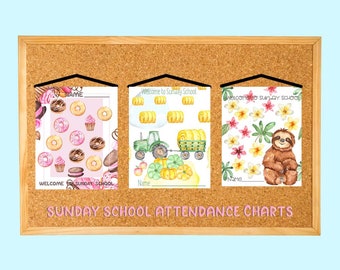 Sunday School Attendance Charts | Set of Three |