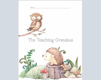 Hedgehog and Owl Sunday School Attendance Chart