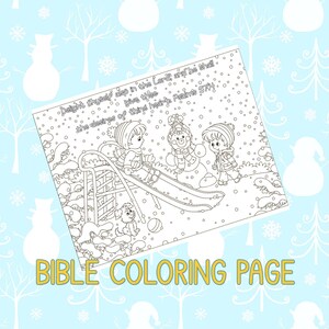 Bible Coloring Page | Verses | Kids | Sunday School | Memory Work | Children&#39;s Church | Instant Download | Bible Journaling
