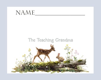 Attendance Chart with Fawn and Rabbit