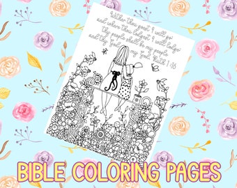 Set of Two | Bible Coloring Pages on Love and Loyalty | Ruth 1 16 | Verses | Kids | Teens | Adults | Sunday School | Memory Work |