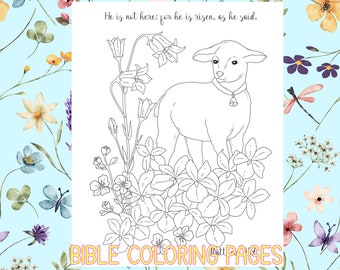 He Is Not Here For He Is Risen As He Said Easter Coloring Page