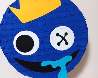 Blue Rainbow Friends Head Pinata