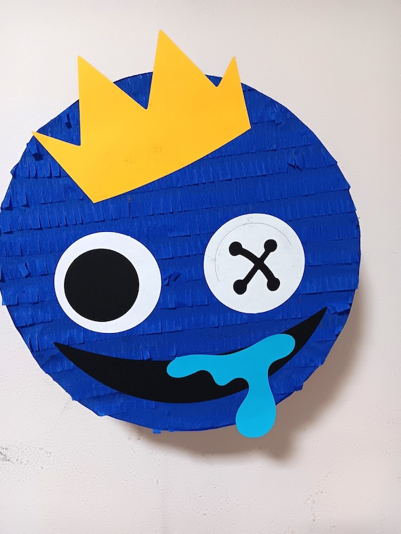 Blue Rainbow Friends Head Pinata 