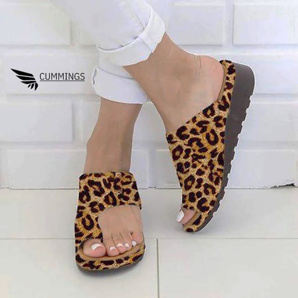 animal print sandals