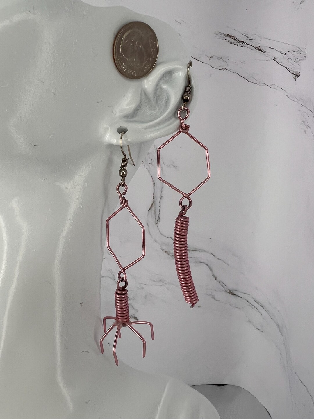 Phage Earrings: Science Biology Bacteriologist Gift - Etsy