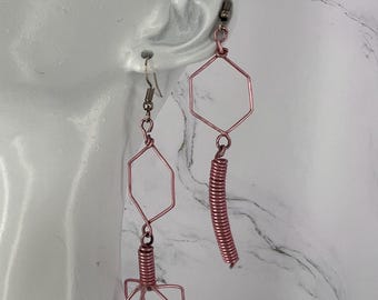Phage Earrings: Science Biology Bacteriologist Gift