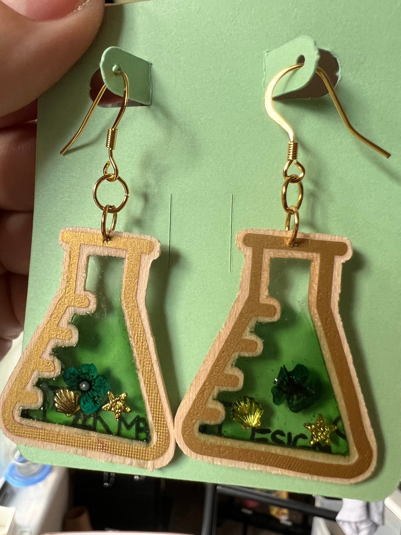 Erlenmeyer Flask Earrings Etsy