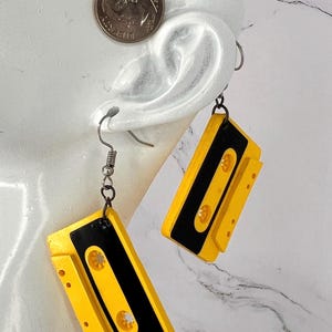 Retro cassette tape earrings