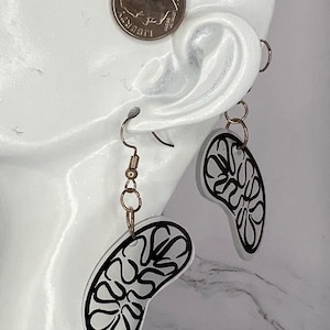 Holographic Mitochondria Dangle Earrings