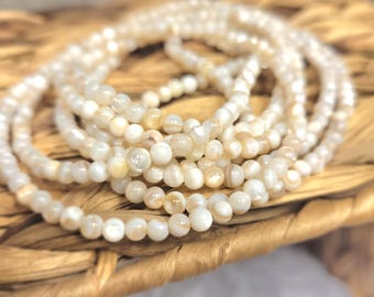 Mother of Pearl Long Necklace with Sterling Silver