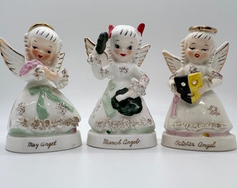 Vintage Birthday Angel Figurines - Your Choice