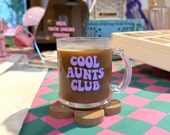 „Cool Aunts Club“ Kosmetiktasche – Mittelgroß, Segeltuch, Perfekt Als Tanten-Geschenk