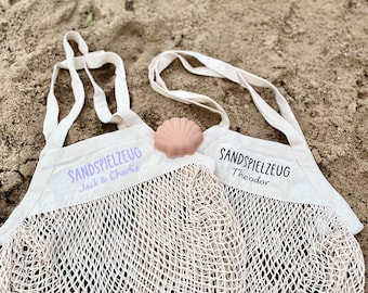 Sand toy bag | Sand Love | Personalized Sand Toys | Mesh bag | Mesh bag | Bag for sand toys with child's name