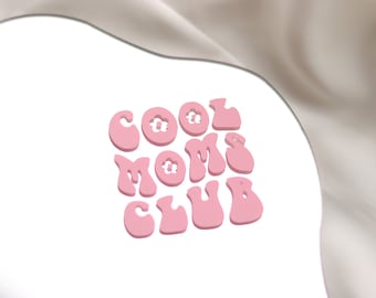 Cool Moms Club Vinyl Stickers, Pink – Matte Laptop Stickers, Gift for Mom, Water Bottle Stickers, Permanent Adhesive