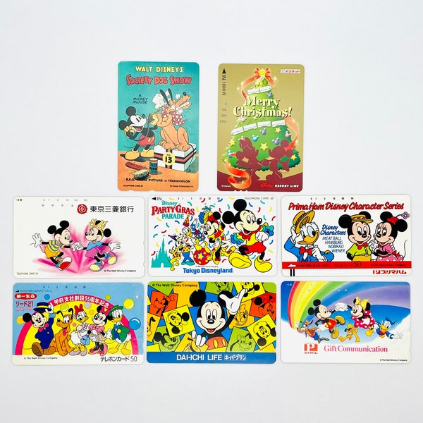 Disney Japan Magnetic Card Collection Mickey Minnie Donald Daisy Pluto Illustration graphique Art