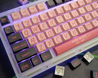 Black Pink XDA Keycaps For MX Switch Mechanical Keyboard | 121 Keys | Gaming Mechanical Keyboard | Gift For Gamer's | Gaming Room Decor.