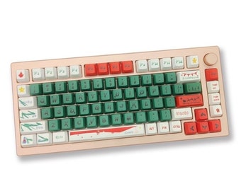 Forest Christmas Theme 123 Keys OEM Profile Keycap | 123 Keys | Gaming Mechanical Keyboard | Gift For Gamer's | Gaming Room Decor.