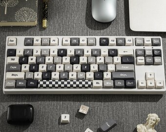 Colorless Theme Keycaps | artisan Keycaps | Mechanical Keyboard | 125 Keys/set | Gift For Gamer's | Gaming Room Decor.