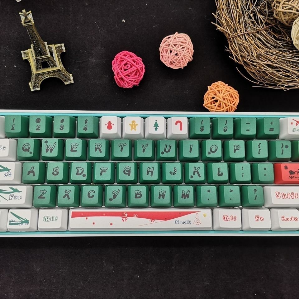 Forest Christmas Theme 123 Keys OEM Profile Keycap 123 Keys Gaming ...