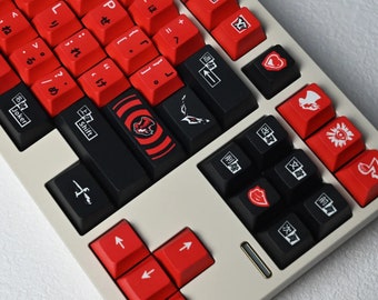 red artisan keycap | pbt keycap set | cherry mx keycap | tech Accessories | cute keycap| custom keycaps| artisan keycap| mechanical keyboard