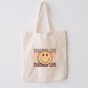 Teacher Tote Bag, Gift for Teacher, Teacher Appreciation Gift, Canvas Teacher Tote Bag